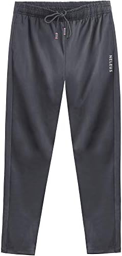 NELEUS Men's Athletic Workout Running Tapered Pants, One Piece of Grey