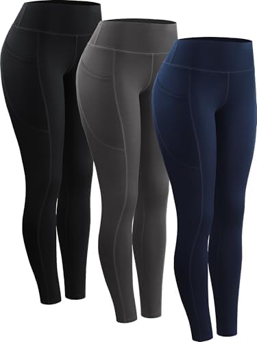 NELEUS Women's Workout Leggings, High Waisted Compression Athletic Yoga Pants, Black, Grey, Navy Blue